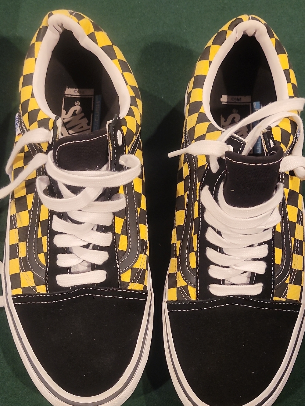 Vans Checkerboard Old Skool Sneakers - Black & Yellow